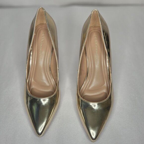 NWOT BCBGeneration Women's Bissha Platino Gold Stiletto Heels - Picture 2 of 7